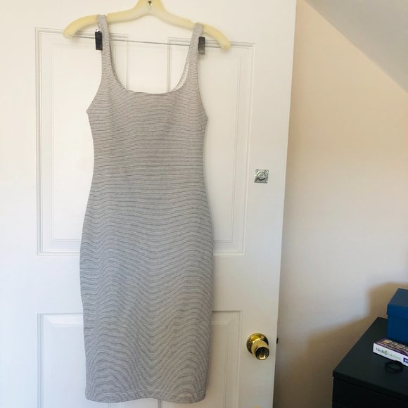 Zara Trafaluc Striped Bodycon Midi Dress - Picture 2 of 6